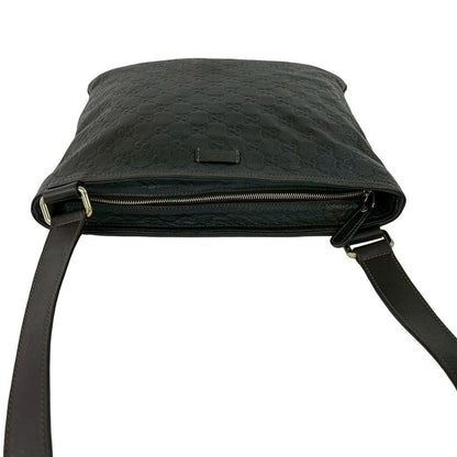 Gucci Guccissima GG Pattern Leather Shoulder Bag Pochette Brown — view 4