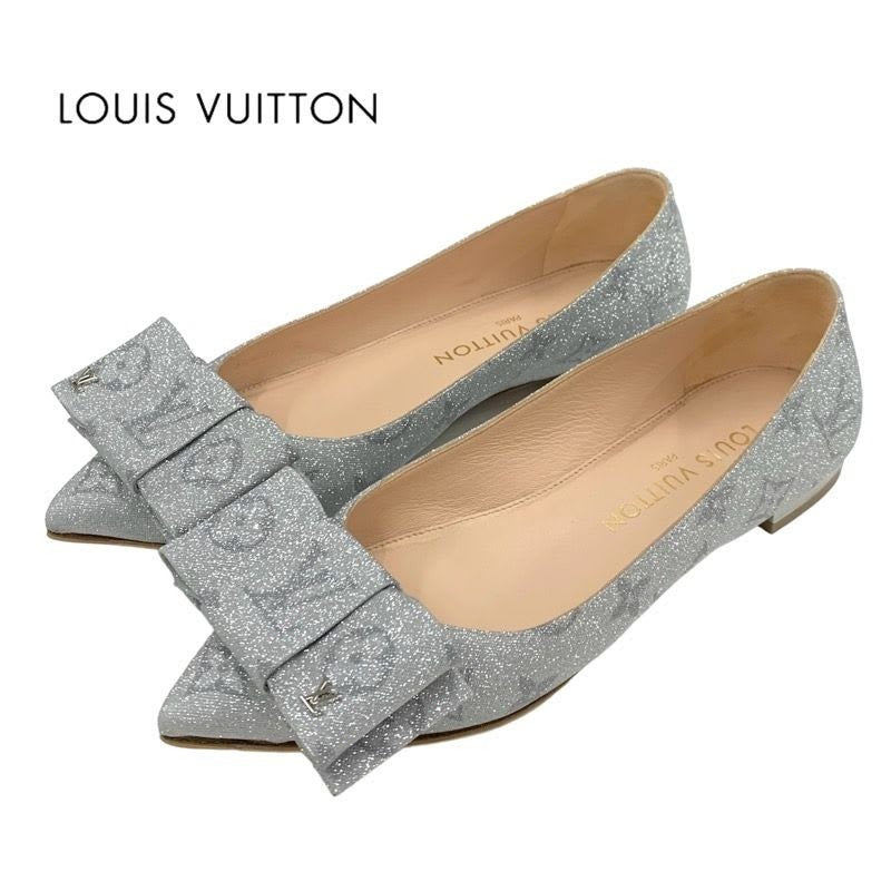 Louis Vuitton Blossom Line Flat Shoes Ballet Ballerina Monogram Ribbon