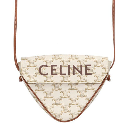 Celine Triangle Triomphe Logo Shoulder Bag