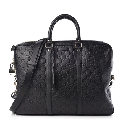 Gucci GG Guccissima Business Bag Briefcase Crossbody Messenger Mens