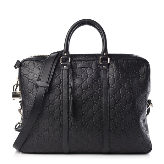 Gucci GG Guccissima Business Bag Briefcase Crossbody Messenger Mens