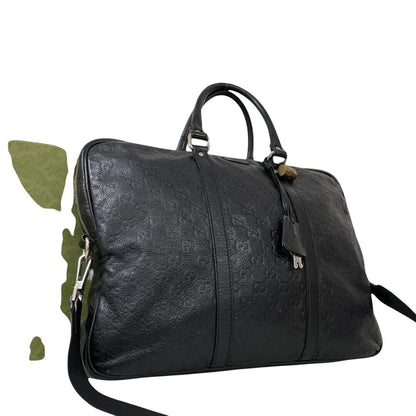 Gucci GG Guccissima Business Bag Briefcase Crossbody Messenger Mens