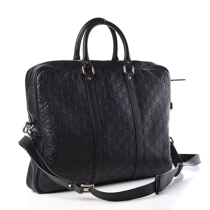 Gucci GG Guccissima Business Bag Briefcase Crossbody Messenger Mens