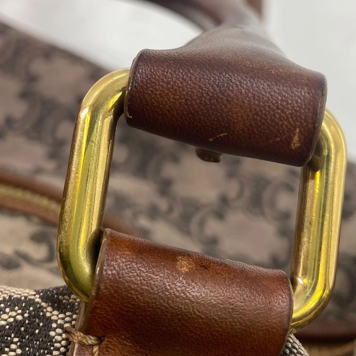 Celine Handbag Mini Boston Macadam Brown Travel Business Formal — view 8