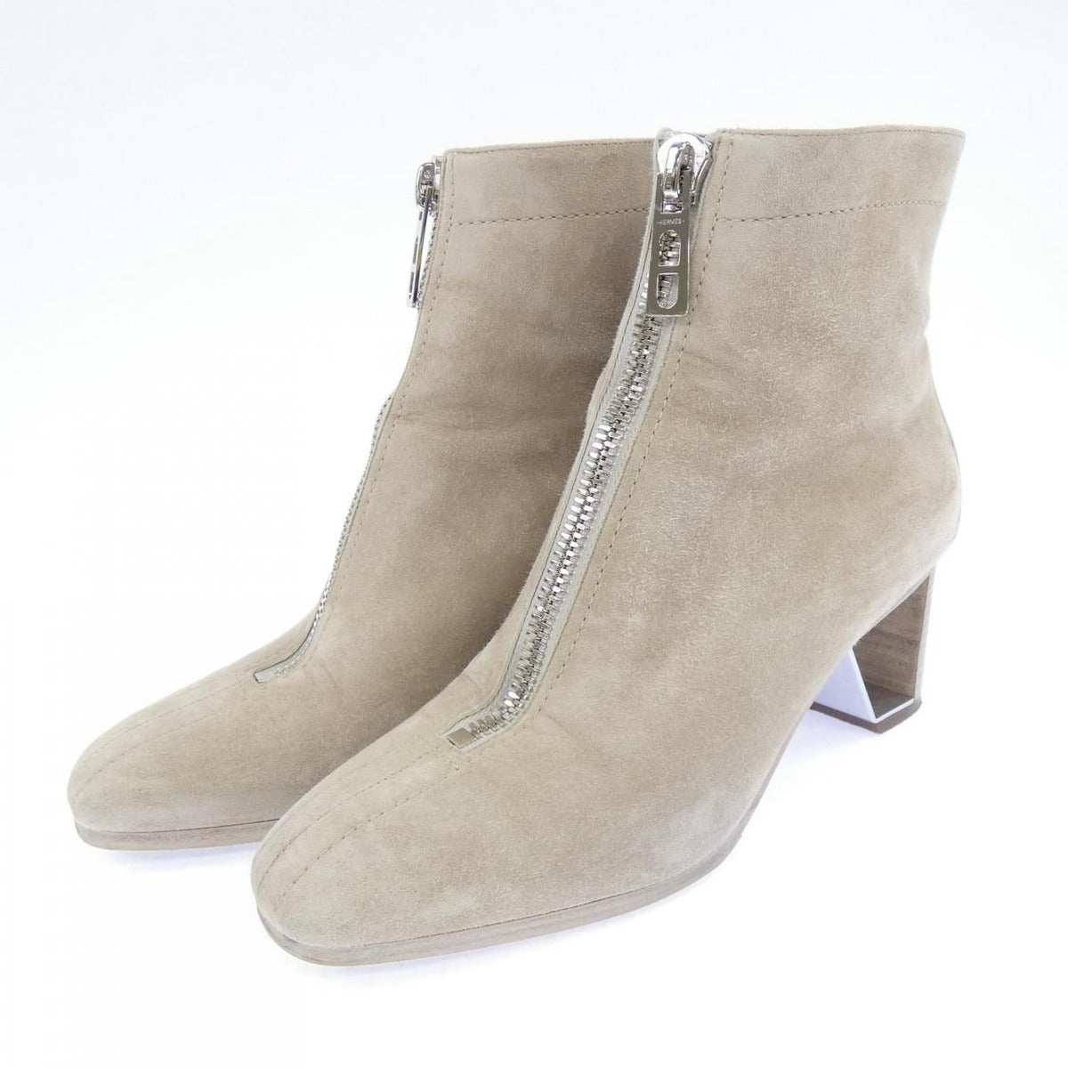 Hermes Palladium Coated Heels Becky Boots — view 3