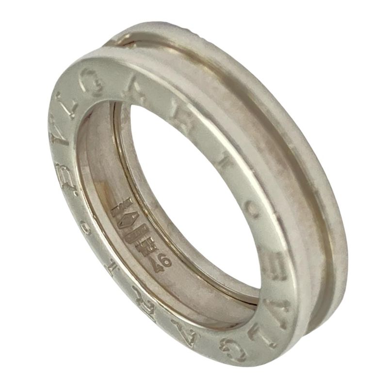 Bulgari Bvlgari Bee Zero One 1 Band Ring #46 18K White Gold 64g