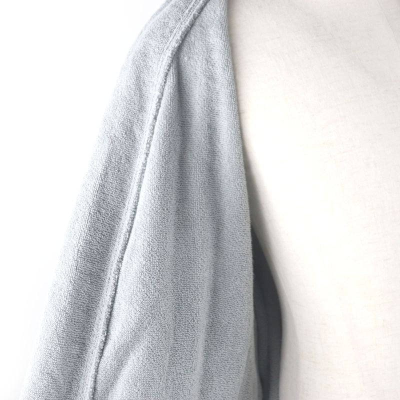 Balenciaga 100% Cotton BB Logo Embroidery Pile Gown Bathrobe Grey XL Size