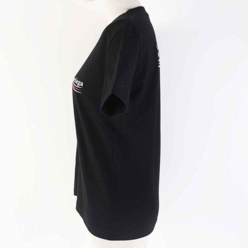 Balenciaga 2020 612964 100% Cotton Campaign Logo Short Sleeve T-shirt Black M