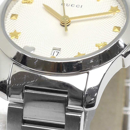 Gucci G-timeless 126.5 Ladies Quartz SS Silver Dial