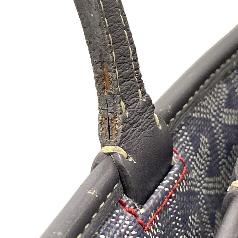 Goyard Handbag Artois PM Dark Gray With Initials Leather