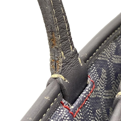 Goyard Handbag Artois PM Dark Gray With Initials Leather
