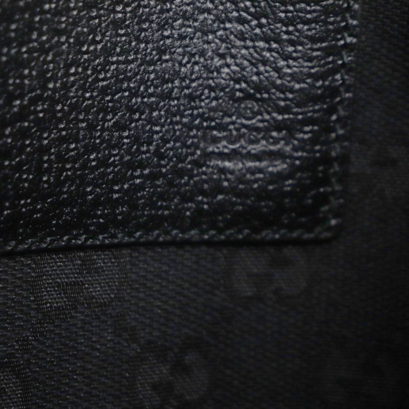 Gucci 700524 Leather Clutch Bag With Horsebit Strap Black Gold Hardware