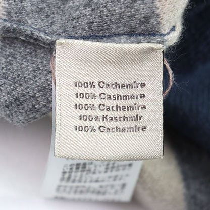 Hermes 100% Cashmere Crewneck Sweater Knit Multicolor Striped Pattern M Made In