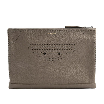 Balenciaga Clutch Leather Greige