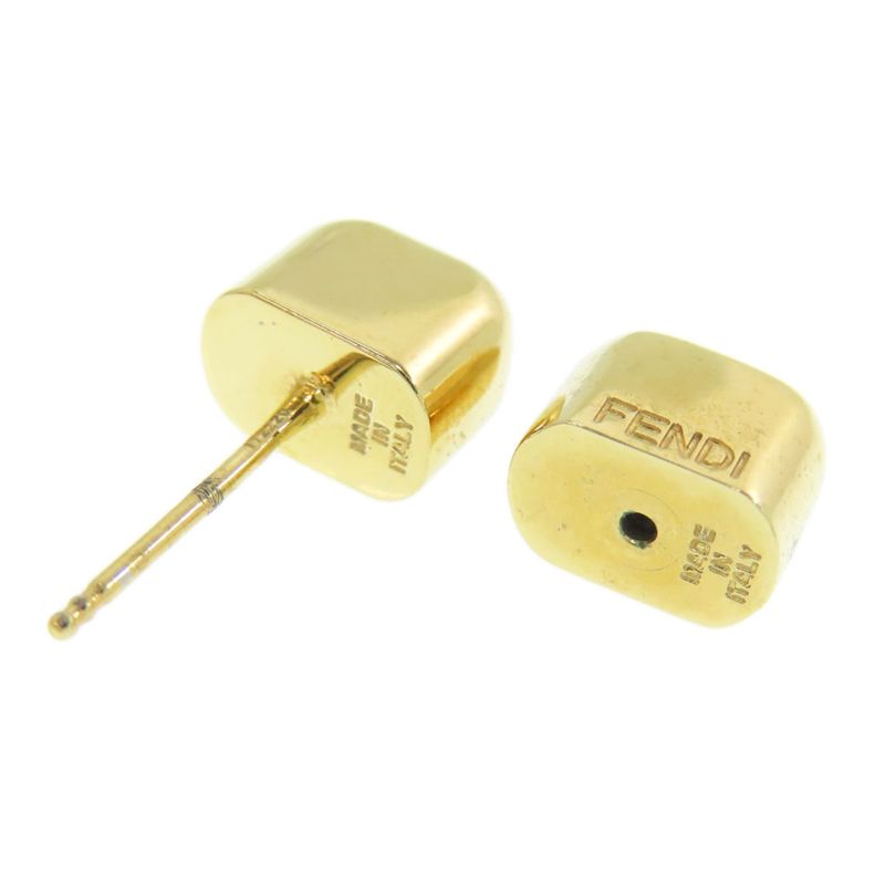 Fendi FF Logo Earrings Metal Ladies