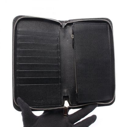 Saint Laurent Paris Round Wallet Black Leather — view 3