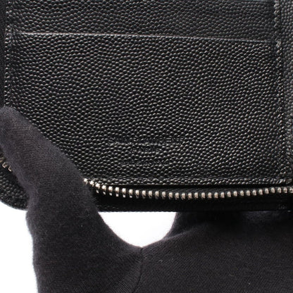 Saint Laurent Paris Round Wallet Black Leather — view 4