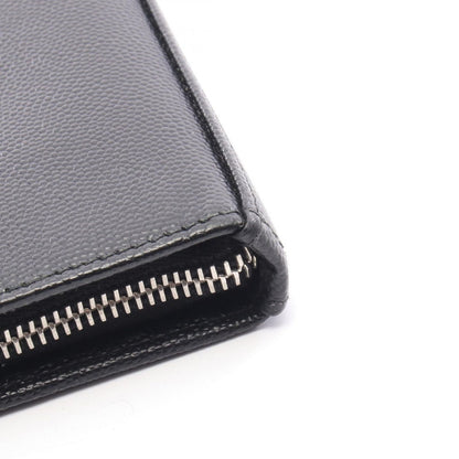 Saint Laurent Paris Round Wallet Black Leather — view 6