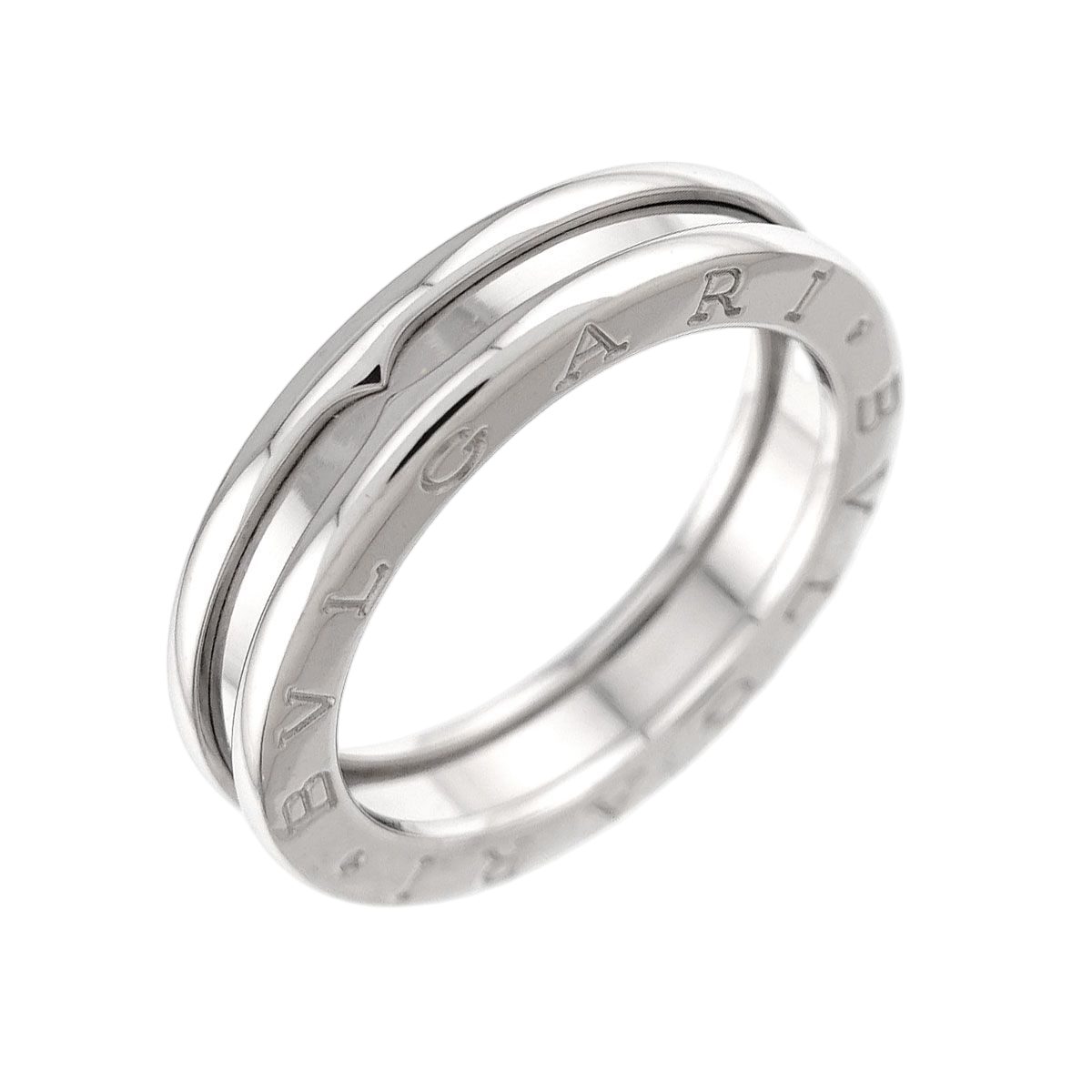 Bvlgari Band 55 Ring 18k WG White Gold