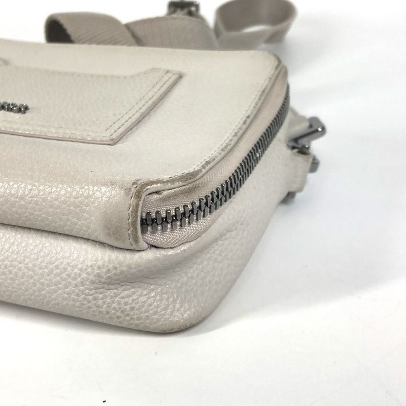 DIOR Shoulder Bag Logo Leather Ivory