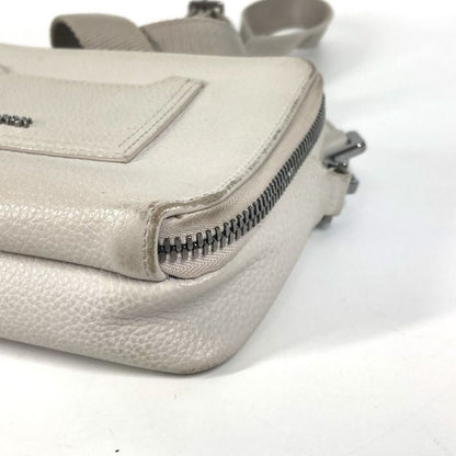 DIOR Shoulder Bag Logo Leather Ivory