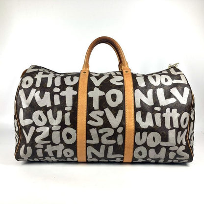 Louis Vuitton Boston Bag Keepall 50 M92197 Monogram Graffiti Canvas Brown