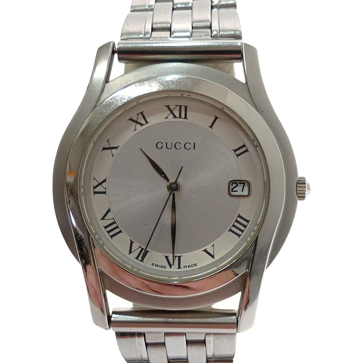 Gucci Watch Round Face Quartz Silver