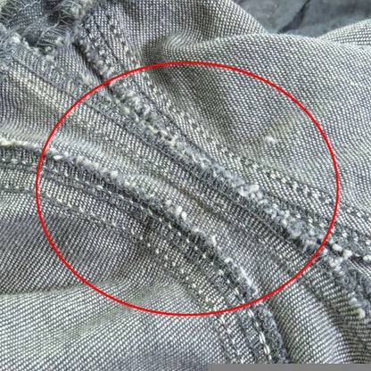 CHANEL Vintage 01P P17693 100% Cotton Coco Mark Rhinestone Coco Button Denim