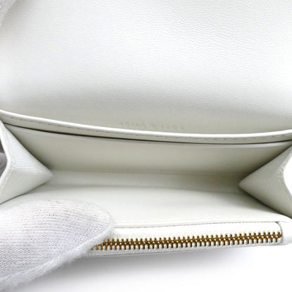 Christian DIOR Oblique 30 Montaigne Medium Wallet Coin Case White Gold S2300unrg