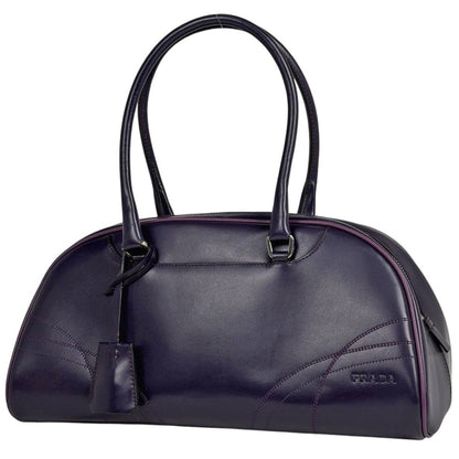Prada Logo Bow Sling Bag Leather Purple