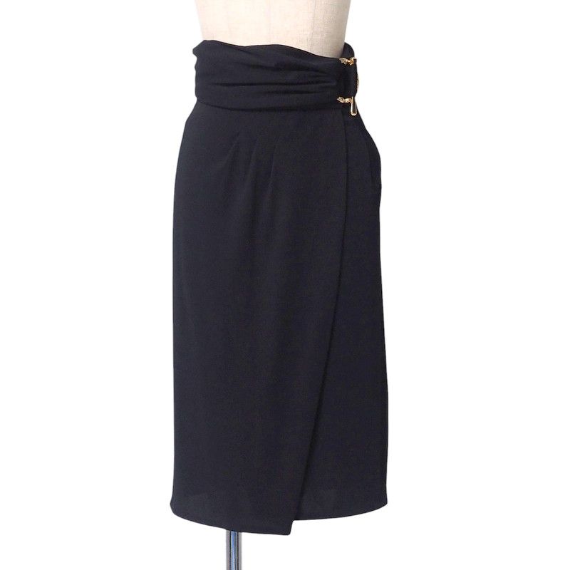Gucci Skirt Size 36 Wrap Skirt Tight Skirt Black Made In Italy 20250326 Ra3824