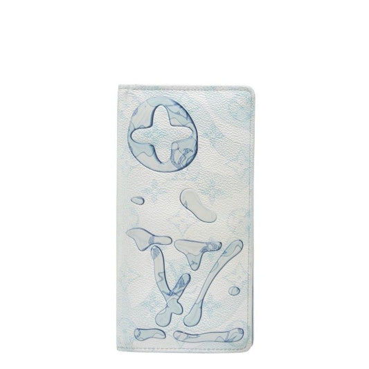 Louis Vuitton Monogram Aqua Garden Portefeuille Brother Light Blue