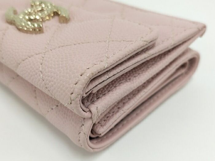 Chanel Small Wallet Ap4319 Pink Caviar