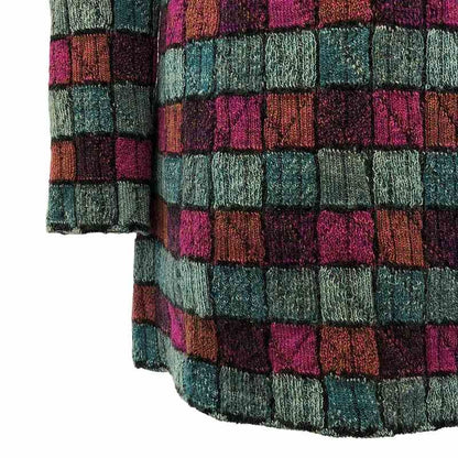 Chanel - Back Button Crew Neck Long Knit Dress - 36 - Multicolor - Women's