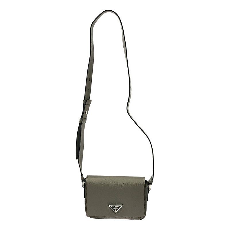 Prada Triangle Logo Saffiano Leather Shoulder Bag - Men's