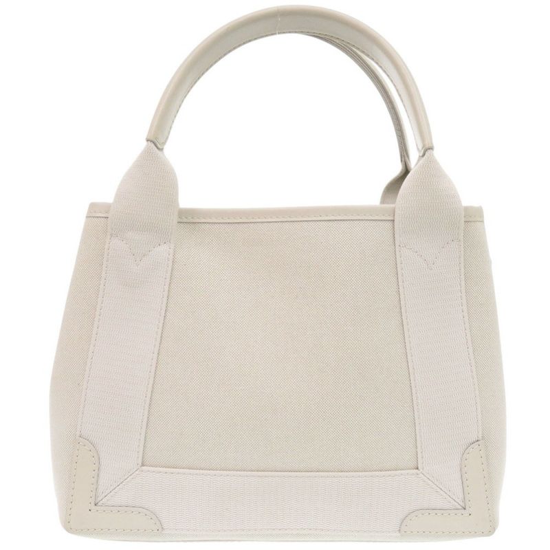 Balenciaga 2WAY With Pouch Navy Cabas Su XS 390346 Canvas White Handbag White