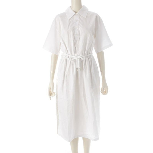 Prada Cotton Acetate Viscose Short Sleeve Long Switching Dress
