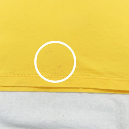 Celine Logo Print Loose Fit T-shirt Short Sleeve Yellow Women's S