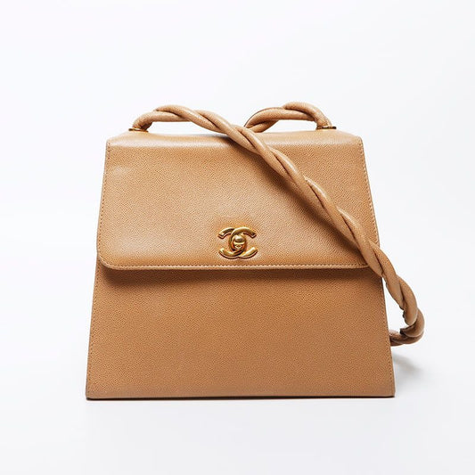 Chanel Shoulder Bag CC Logo Caviar Leather