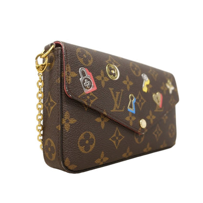 Louis Vuitton Shoulder Wallet Monogram Lovelock Pochette Felicie Brown — view 2