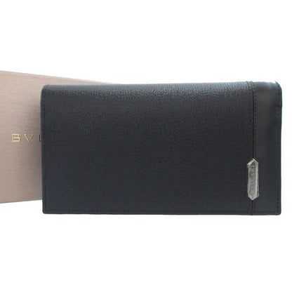 Bulgari Serpenti Scaglie 280922 Leather Black Bifold Long Wallet 0223 Bvlgari