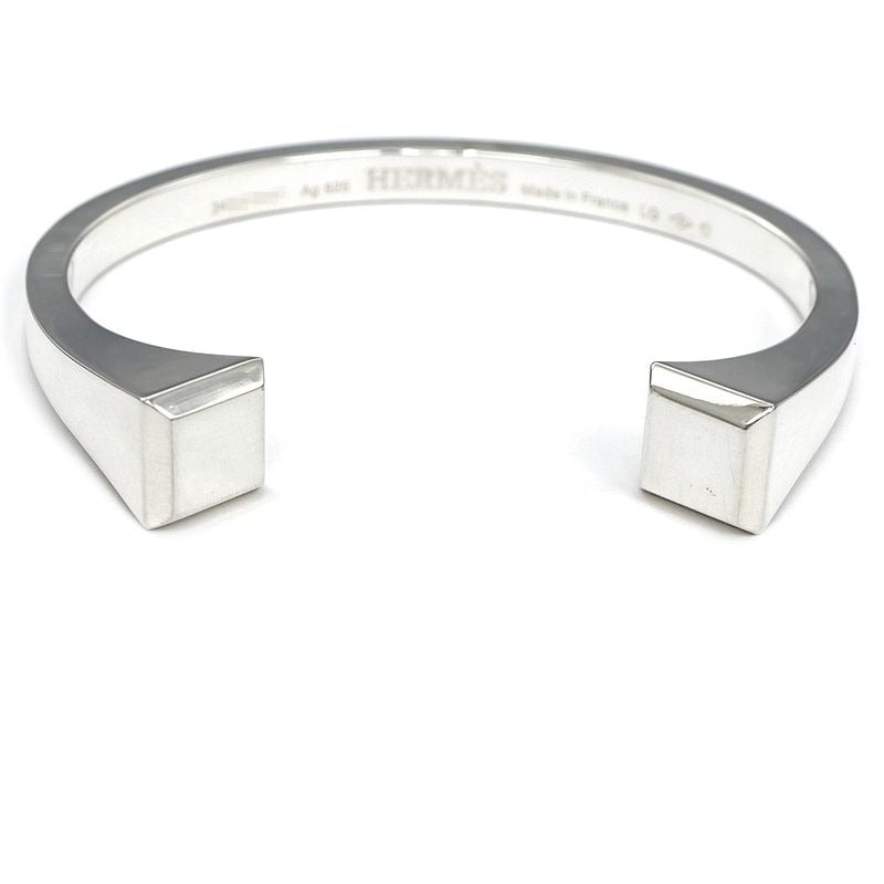 Hermes Bracelet Bangle Cour De Forge LG AG 925 SV Silver Jewelry