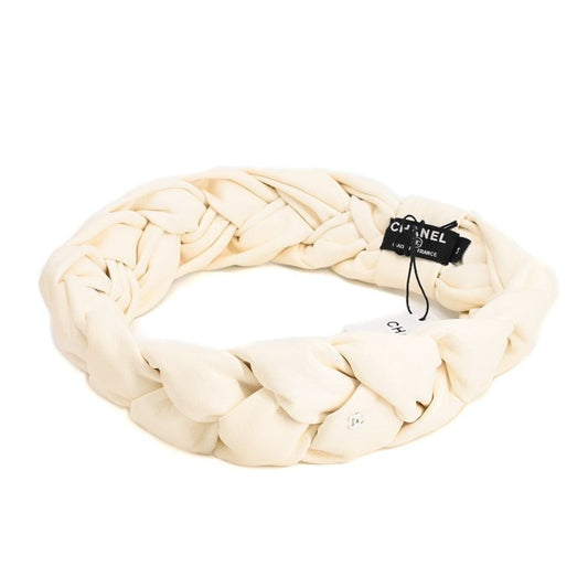 Chanel Headband Lambskin White