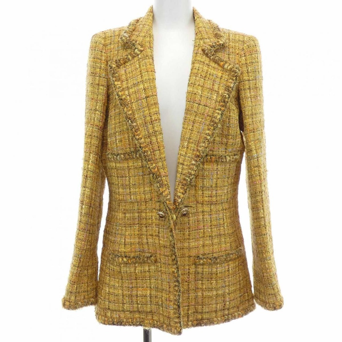 Chanel Jacket Yellow 38