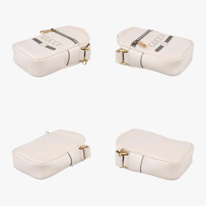 Gucci Printed Messenger White Leather 574803 A028973505