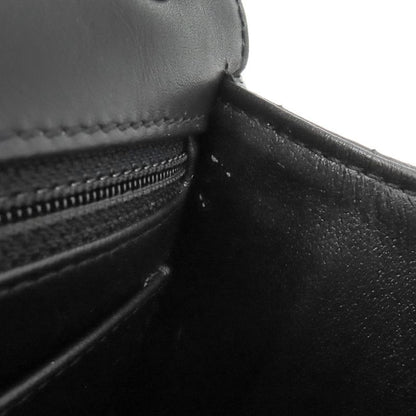 Chanel Shoulder Bag Chevron 2.55 20 Leather Black Silver Hardware Black W Chain