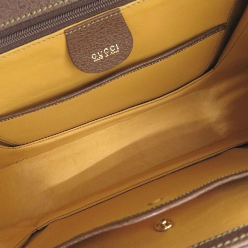 Gucci Bamboo 2WAY 000 926 0633 Leather Brown Handbag Brown 1074 Gucci