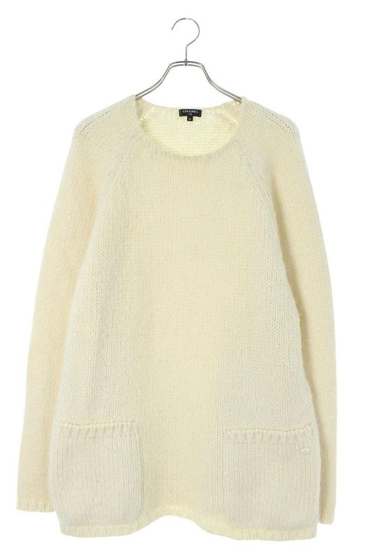 Chanel P57779k07580 Crew Neck Knit Women 50