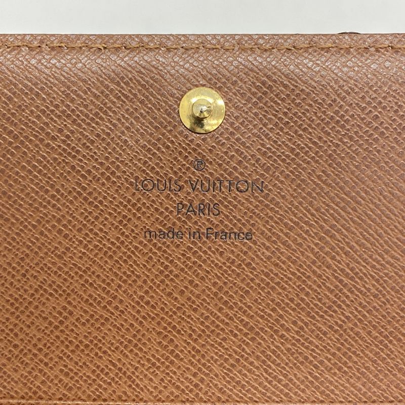 Louis Vuitton Wallet Monogram Porte Monnaie Zip M61735 Brown Ladies