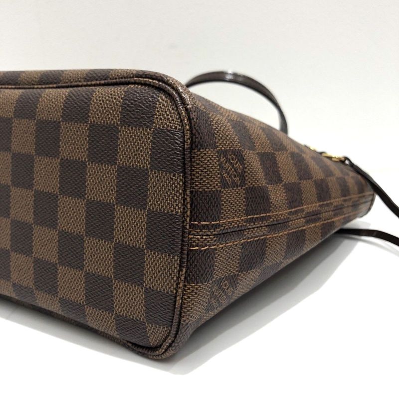 Louis Vuitton Damier Neverfull PM N51109 Tote Bag Shoulder Brown Preowned 005815